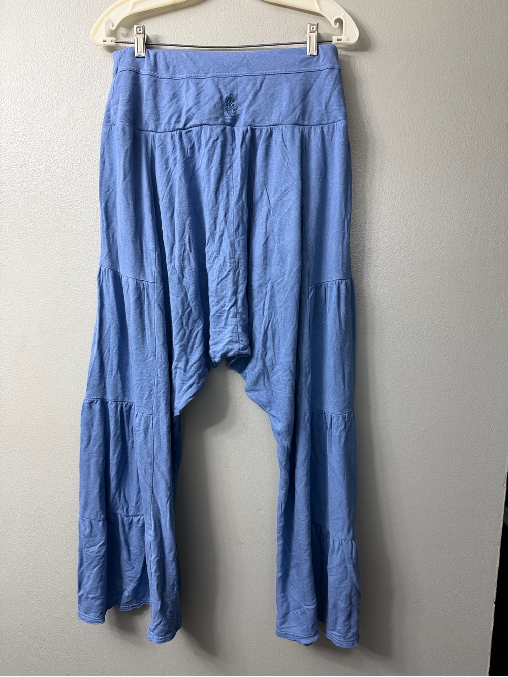 Free People movement blue Stay Low Harem Pants tier oversized baggy XS - Picture 3 of 9